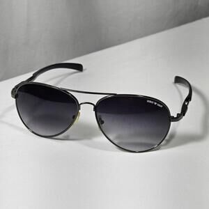 Vintage Giorgio Armani Aviator Polarized Italy Sunglasses Black Frame